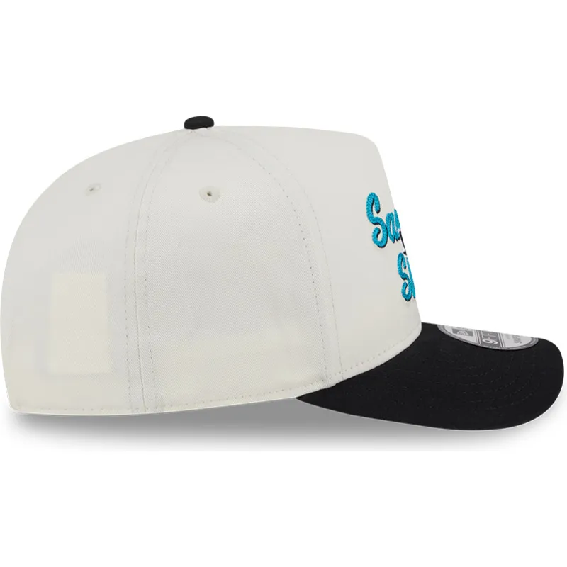 beige-och-svart-kurvad-keps-snapback-9fifty-a-frame-chainstitch-san-jose-sharks-nhl-fran-new-era