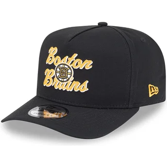 Boston Bruins NHL New Era 9FIFTY A Frame Chainstitch svart snapback böjd keps
