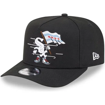 Svart böjd skärm snapback 9FIFTY A Frame Cartoon Chicago White Sox MLB från New Era