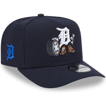 Marinblå böjd keps snapback 9FIFTY A Frame Cartoon av Detroit Tigers MLB från New Era
