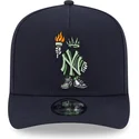 marinbla-kurvad-keps-snapback-9fifty-a-frame-cartoon-new-york-yankees-mlb-fran-new-era