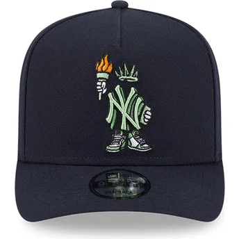 New York Yankees MLB New Era 9FIFTY A Frame Cartoon mörkblå snapback-keps