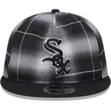 svart-platt-snapback-keps-9fifty-retro-crown-plaid-fran-chicago-white-sox-mlb-av-new-era