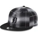 svart-platt-snapback-keps-9fifty-retro-crown-plaid-detroit-tigers-mlb-fran-new-era