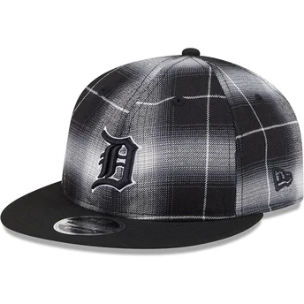 Svart platt snapback-keps 9FIFTY Retro Crown Plaid från Detroit Tigers MLB av New Era