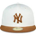 new-york-yankees-mlb-new-era-59fifty-chrome-toast-side-patch-vit-och-brun-justerad-flat-keps