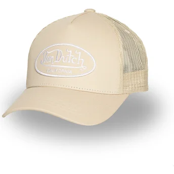 Justerbar beige truckerkeps LOF B35 från Von Dutch
