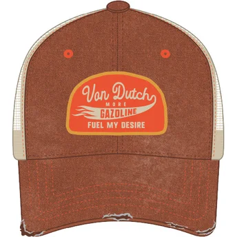 Von Dutch MAC11 brun och beige truckerkeps