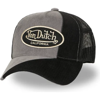 Von Dutch svart och grå truckerkeps CUT03