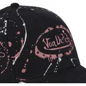 snapbackkeps-med-bojd-skarm-i-svart-och-rosa-imag-p-fran-von-dutch