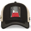 svart-och-beige-truckerkeps-snoopy-och-woodstock-pea6-naw6-peanuts-fran-capslab