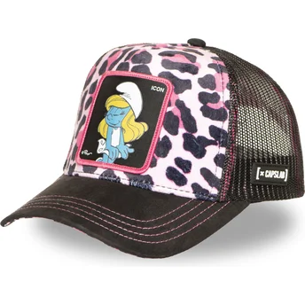 Truckerkeps rosa leopard Smurfan SMU LEOP Smurfarna från Capslab