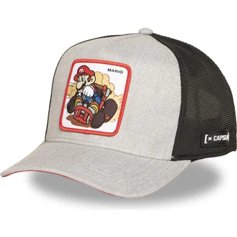 Gorra trucker grå och svart Mario Kart SMK3 VRO Super Mario Bros. från Capslab