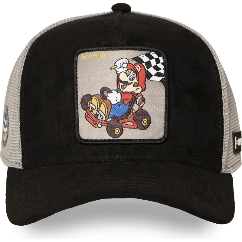 svart-och-gra-trucker-keps-mario-kart-smk3-che-super-mario-bros-fran-capslab