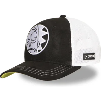 Capslab Rick y Morty REM6 GLO Rick Sanchez svart och vit truckerkeps