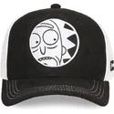capslab-rick-y-morty-rem6-glo-rick-sanchez-svart-och-vit-truckerkeps