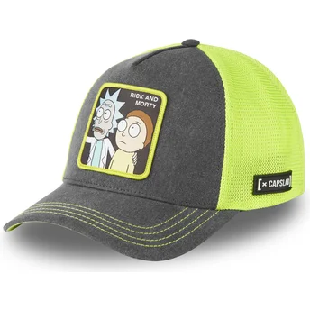 Gul och grå Rick och Morty REM6 LOO truckerkeps från Capslab