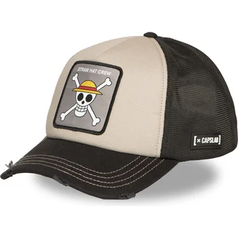 Gorra trucker beige och svart Straw Hat Pirates OP6 STR One Piece från Capslab
