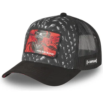 Svart truckerkeps Dracarys Fire And Blood GOT BLO Game of Thrones från Capslab