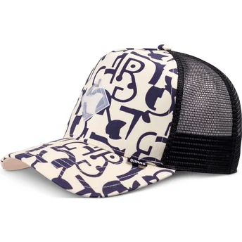 Beige och svart trucker-keps Simple Aztek HFT från Djinns