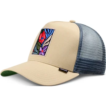 Gorra trucker beige M-Flowers HFT från Djinns