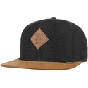 svart-och-brun-platt-snapbackkeps-honey-knit-fran-djinns