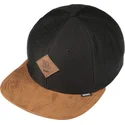 svart-och-brun-platt-snapback-keps-honey-knit-fran-djinns