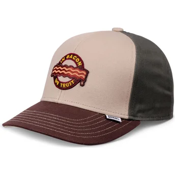 Djinns Food Bacon Basic flerfärgad böjd snapback-keps för barn