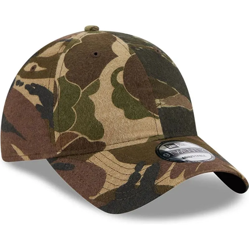 bojd-keps-kamouflage-justerbar-9twenty-brushed-cotton-three-looms-woodland-fran-new-era