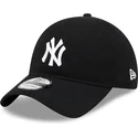 justerbar-svart-bojd-keps-9twenty-merino-wool-yarn-new-york-yankees-mlb-fran-new-era