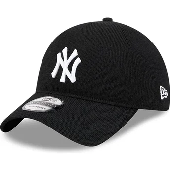 Justerbar svart böjd keps 9TWENTY Merino Wool Yarn New York Yankees MLB från New Era