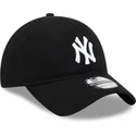 justerbar-svart-bojd-keps-9twenty-merino-wool-yarn-new-york-yankees-mlb-fran-new-era