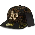 oakland-athletics-mlb-new-era-svart-justerbar-59fifty-low-profile-floral-cord-three-looms-tryckt-manchester-keps