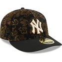 new-york-yankees-mlb-new-era-59fifty-low-profile-floral-cord-three-looms-printed-corduroy-svart-justerbar-bojd-keps