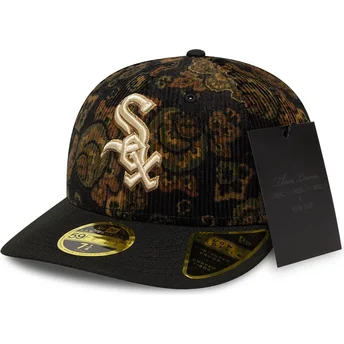 Chicago White Sox MLB New Era svart böjd 59FIFTY Low Profile Floral Cord Three Looms Printed Corduroy keps