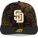 san-diego-padres-mlb-new-era-59fifty-low-profile-floral-cord-three-looms-printed-corduroy-svart-justerbar-kurvad-keps