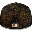 san-diego-padres-mlb-new-era-59fifty-low-profile-floral-cord-three-looms-printed-corduroy-svart-justerbar-kurvad-keps