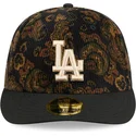 los-angeles-dodgers-mlb-new-era-svart-bojd-keps-59fifty-low-profile-floral-cord-three-looms-printed-corduroy