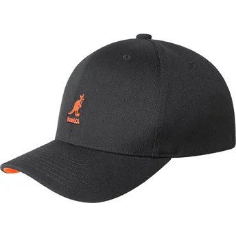Kangol Svart Kurvad Justerbar Wool Flexfit Baseballkeps Beluga Black