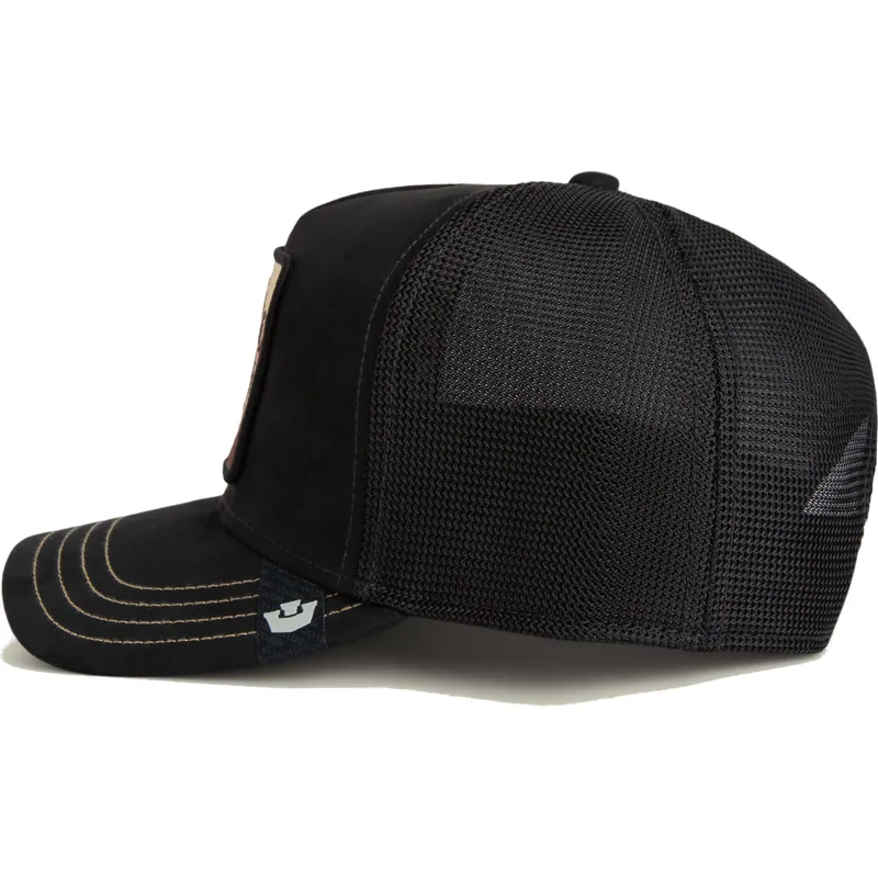 svart-trucker-keps-lejon-king-golden-suede-the-farm-fran-goorin-bros