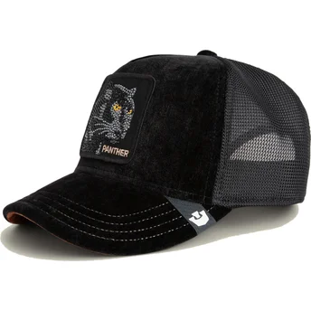 Svart truckerkeps panter Iced Panther Jewel Tones The Farm från Goorin Bros.