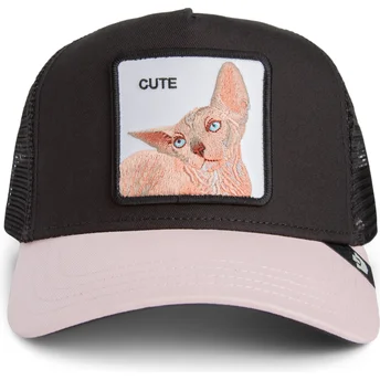 Goorin Bros. The Farm The Sphynx Sport Cute Cat Svart Truckerkeps.