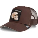 brun-truckerkeps-med-dodskalle-the-cancelled-skull-grit-the-farm-fran-goorin-bros