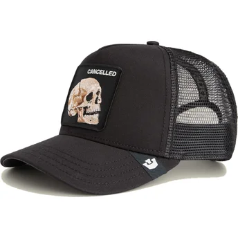 Gorra trucker negra calavera The Cancelled Skull Grit The Farm de Goorin Bros.