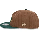 justerbar-9fifty-retro-crown-ull-pinstripe-brun-och-gron-platt-keps-oakland-athletics-mlb-fran-new-era