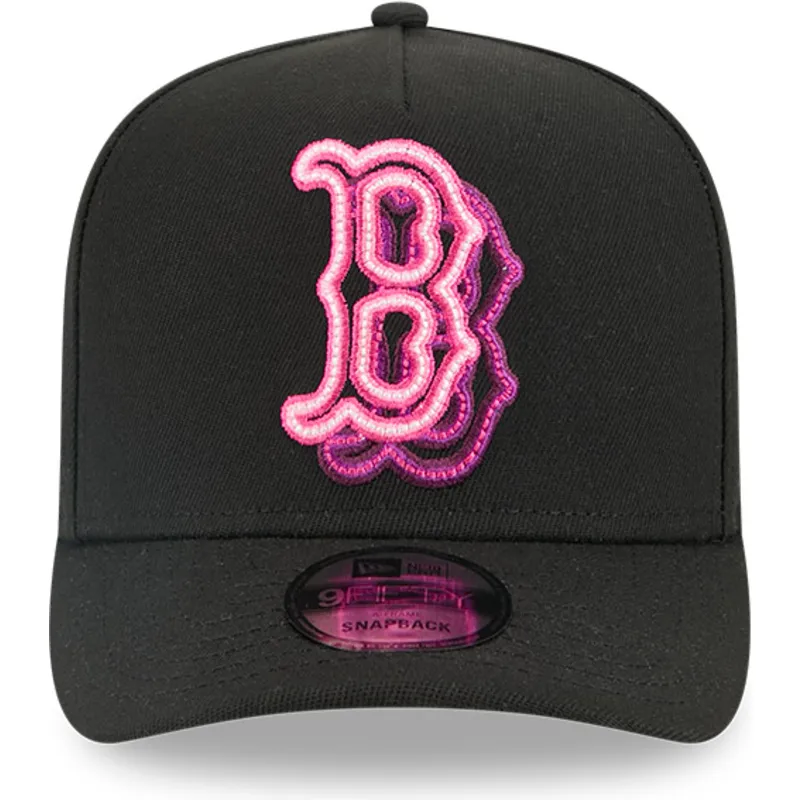 svart-kurvad-keps-snapback-9fifty-a-frame-neon-boston-red-sox-mlb-fran-new-era