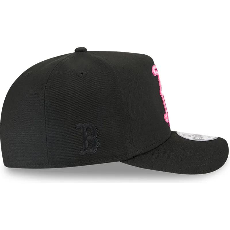 svart-kurvad-keps-snapback-9fifty-a-frame-neon-boston-red-sox-mlb-fran-new-era