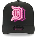 svart-bojd-snapbackkeps-9fifty-a-frame-neon-detroit-tigers-mlb-fran-new-era