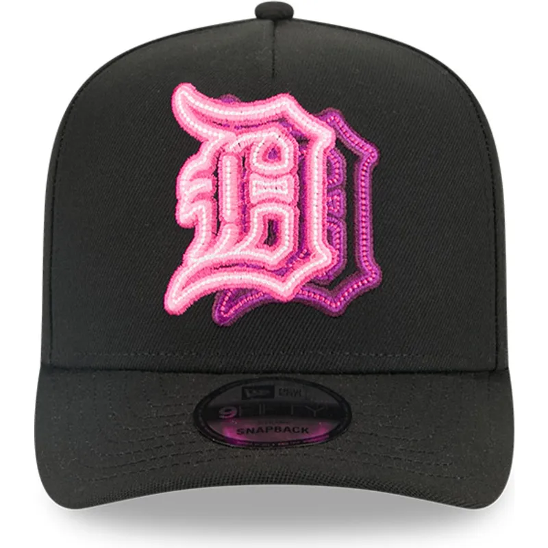 detroit-tigers-mlb-new-era-9fifty-a-frame-neon-svart-kurvad-snapback-keps