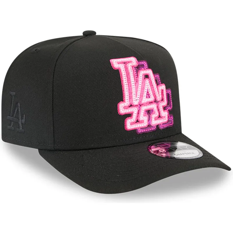 svart-bojd-keps-snapback-9fifty-a-frame-neon-los-angeles-dodgers-mlb-fran-new-era